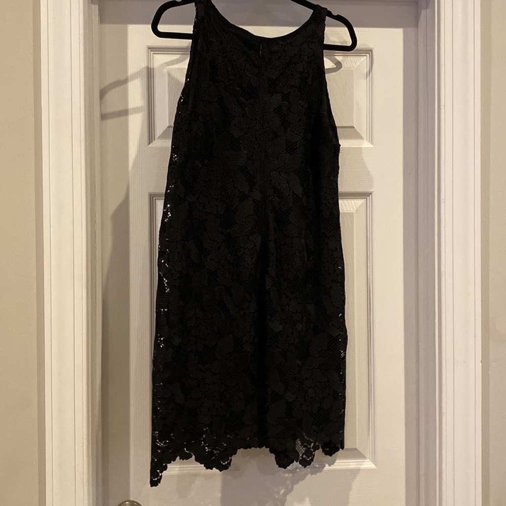 Three Dots Antonetta Black Lace Sheath Dress